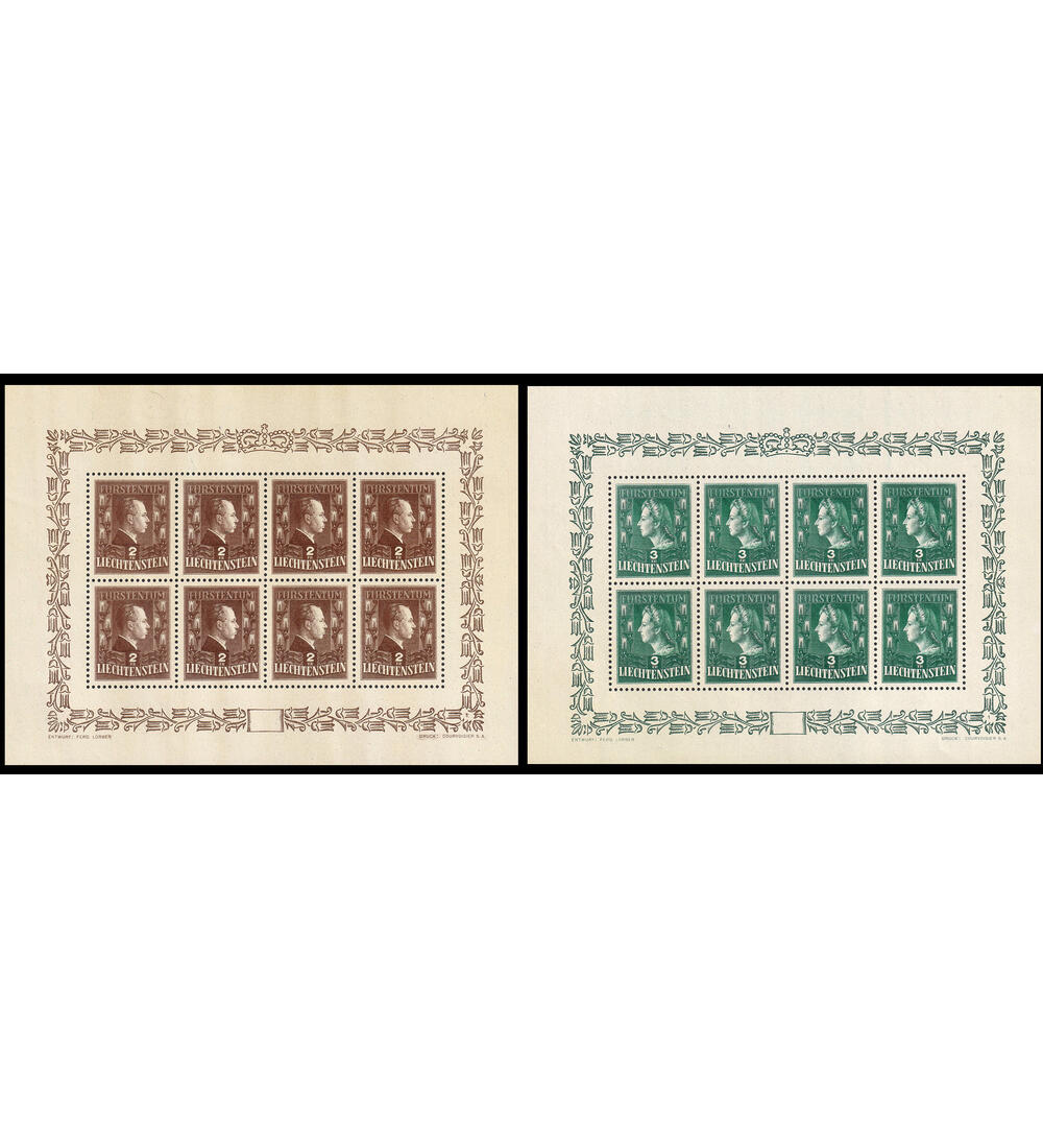 Liechtenstein - Kleinb�gen Nr. 238-239 postfrisch F�rstenpaar 1944
