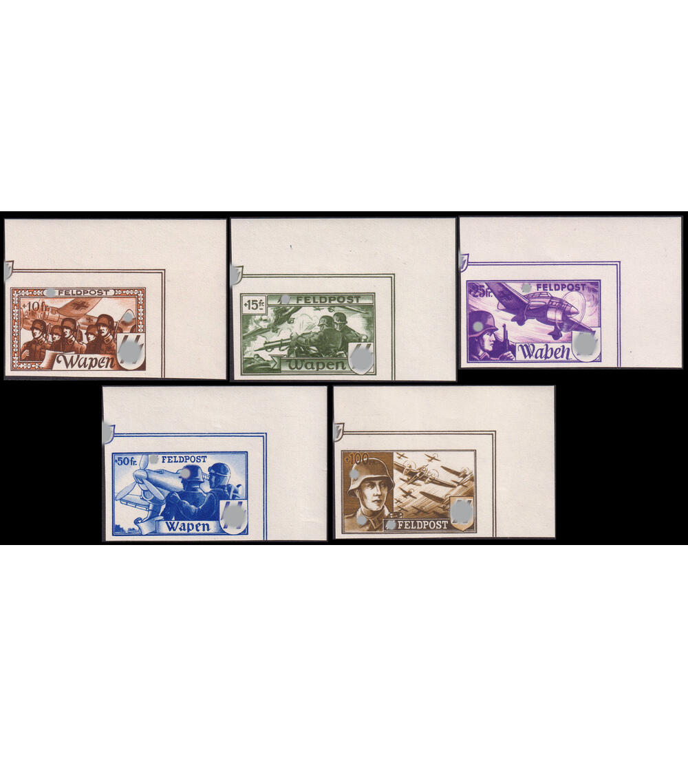 Dt. Besetzung Flmische Legion Nr. XV-XIX postfrisch aus der rechten oberen Bogenecke