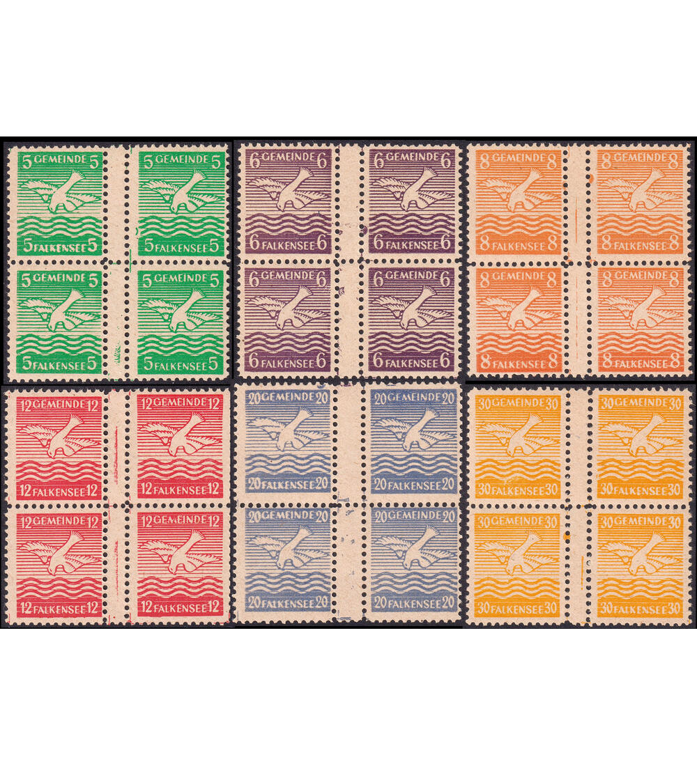 Lokalausgabe Falkensee Nr. 1-6 postfrisch Zwischen- steg im Viererblock