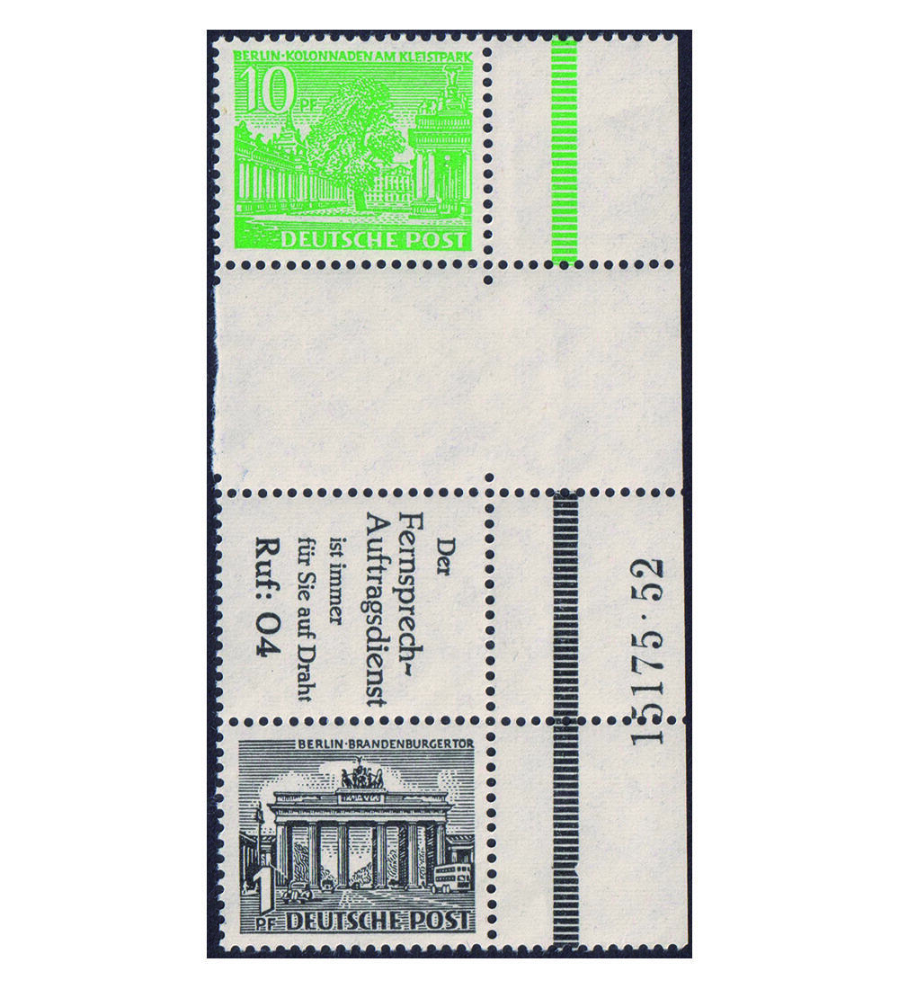 Berlin HAN-Nummer postfrisch ZD S 9 mit HAN 15175.52
