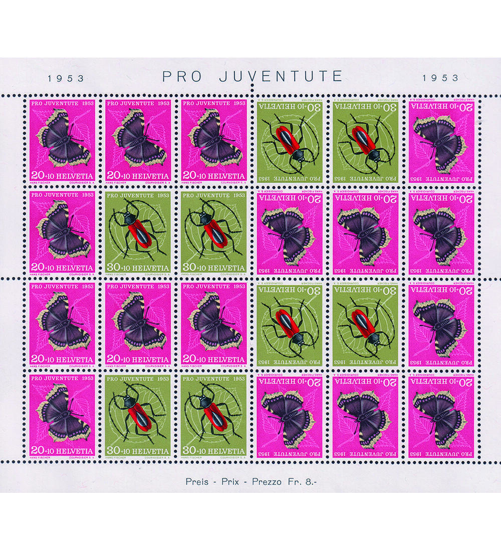 Schweiz Pro Juventute 1953 Markenheftchenbogen 42 postfrisch