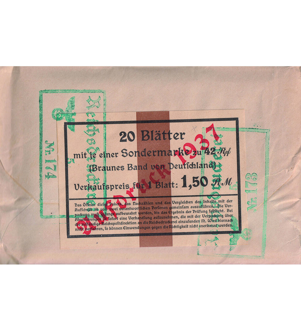 Deutsches Reich Bogentasche Block 10 (20 St�ck) postfrisch