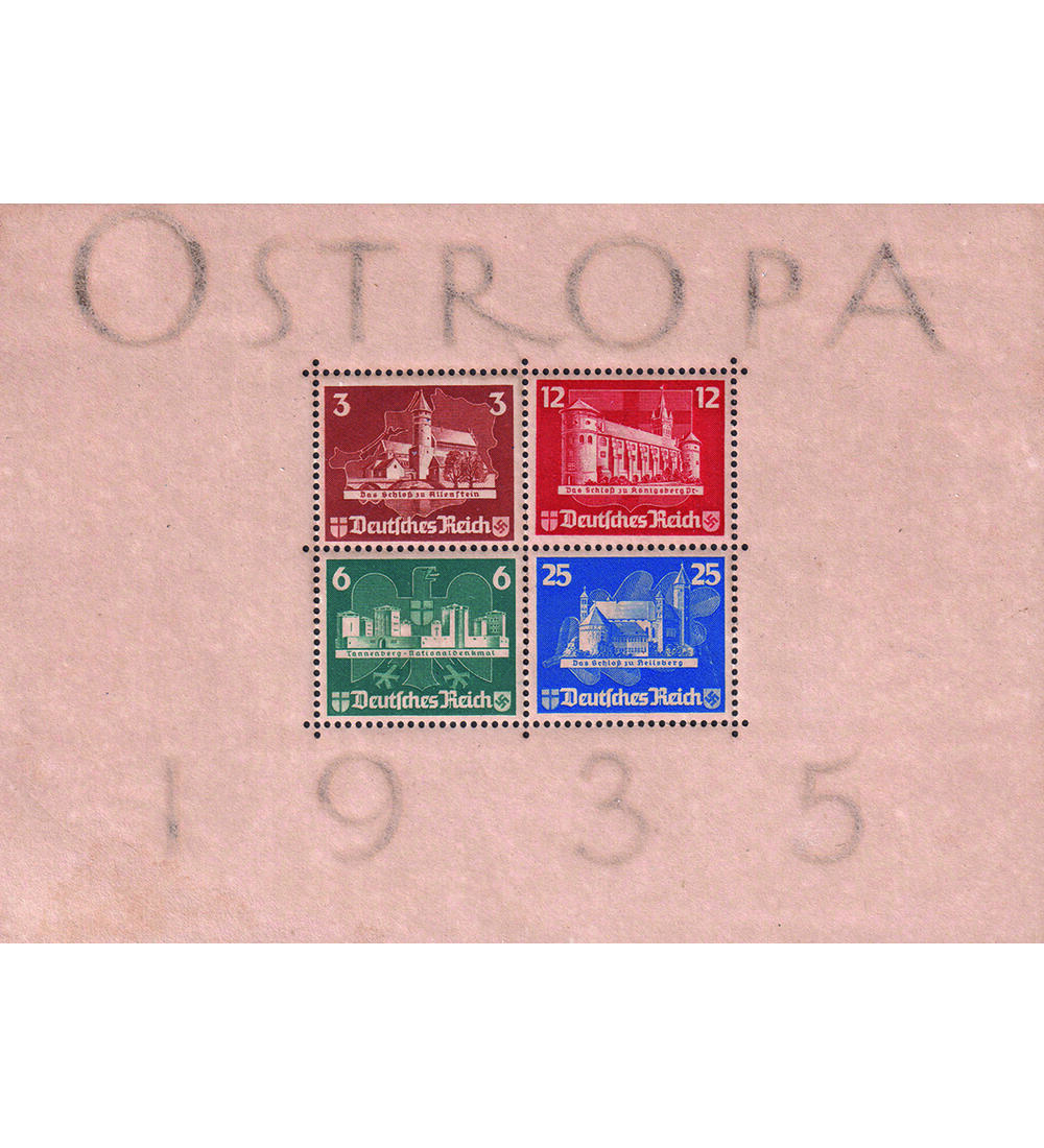 Dt. Reich OSTROPA-Block Block 3 postfrisch mit �blichen Haftstellen