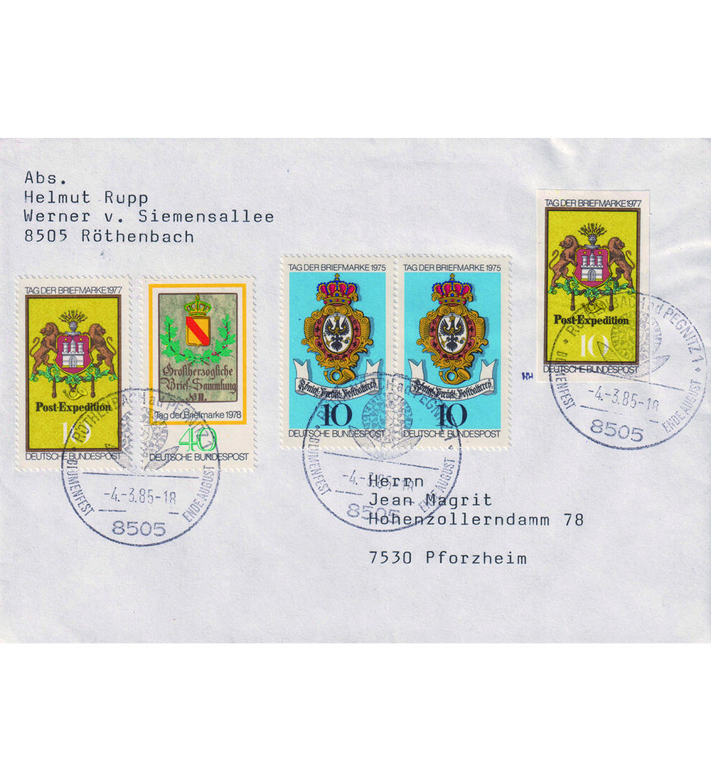 BRD Besonderheit Nr. 948 U auf Sammlerbrief Tag der Marke