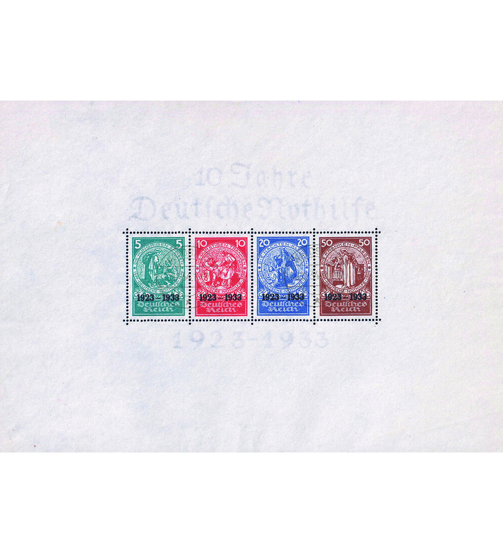Deutsches Reich - Block 2 sauberer Rundstempeln aber nicht zeitgerecht gepr�ft