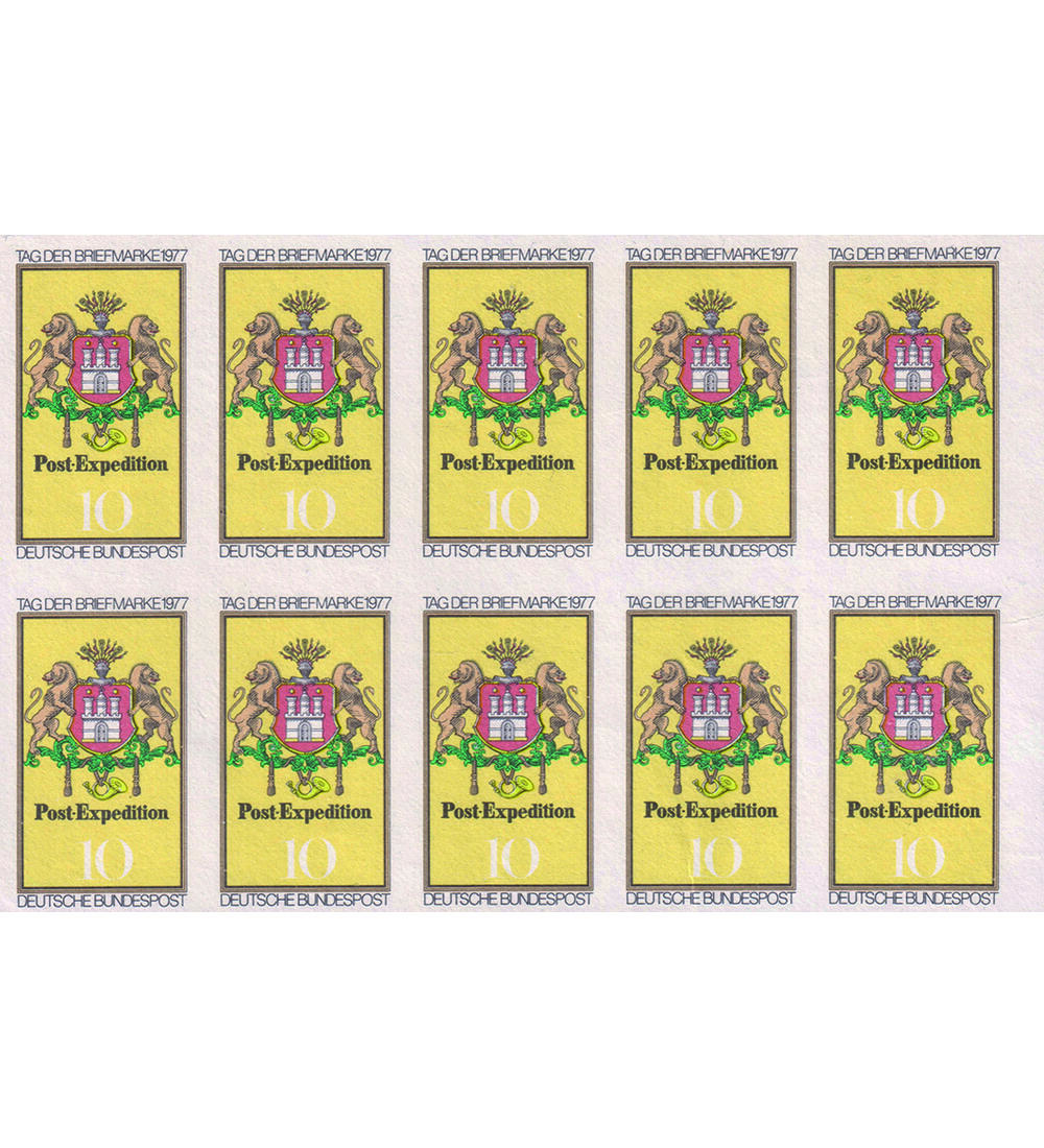 BRD Tag der Briefmarke Nr. 948 U ungestempelter 10er-Block