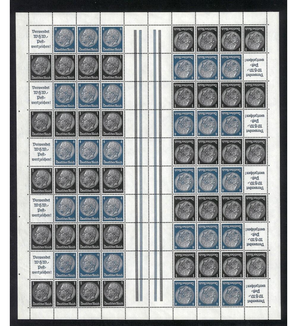 Dt. Reich Markenheftchenbogen MHB Nr. 46 postfrisch Hindenburg 1939