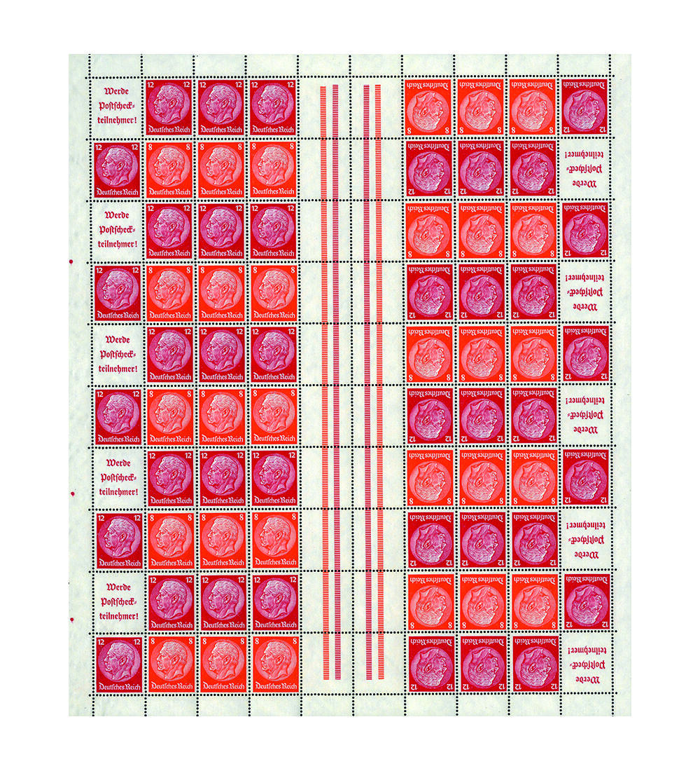 Dt. Reich Markenheftchenbogen MHB Nr. 50 postfrisch Hindenburg 1939