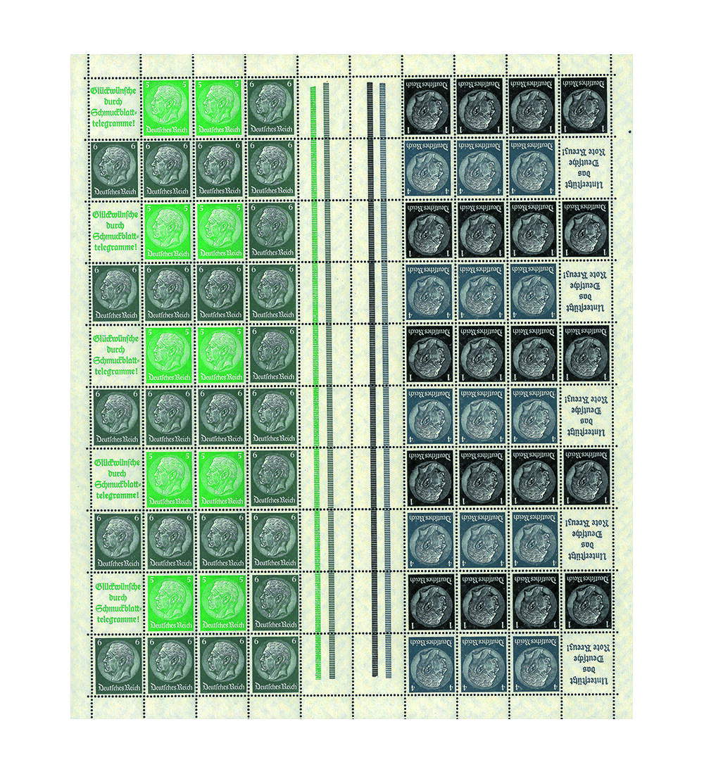 Dt. Reich Markenheftchenbogen MHB Nr. 51 postfrisch Hindenburg 1940/1941