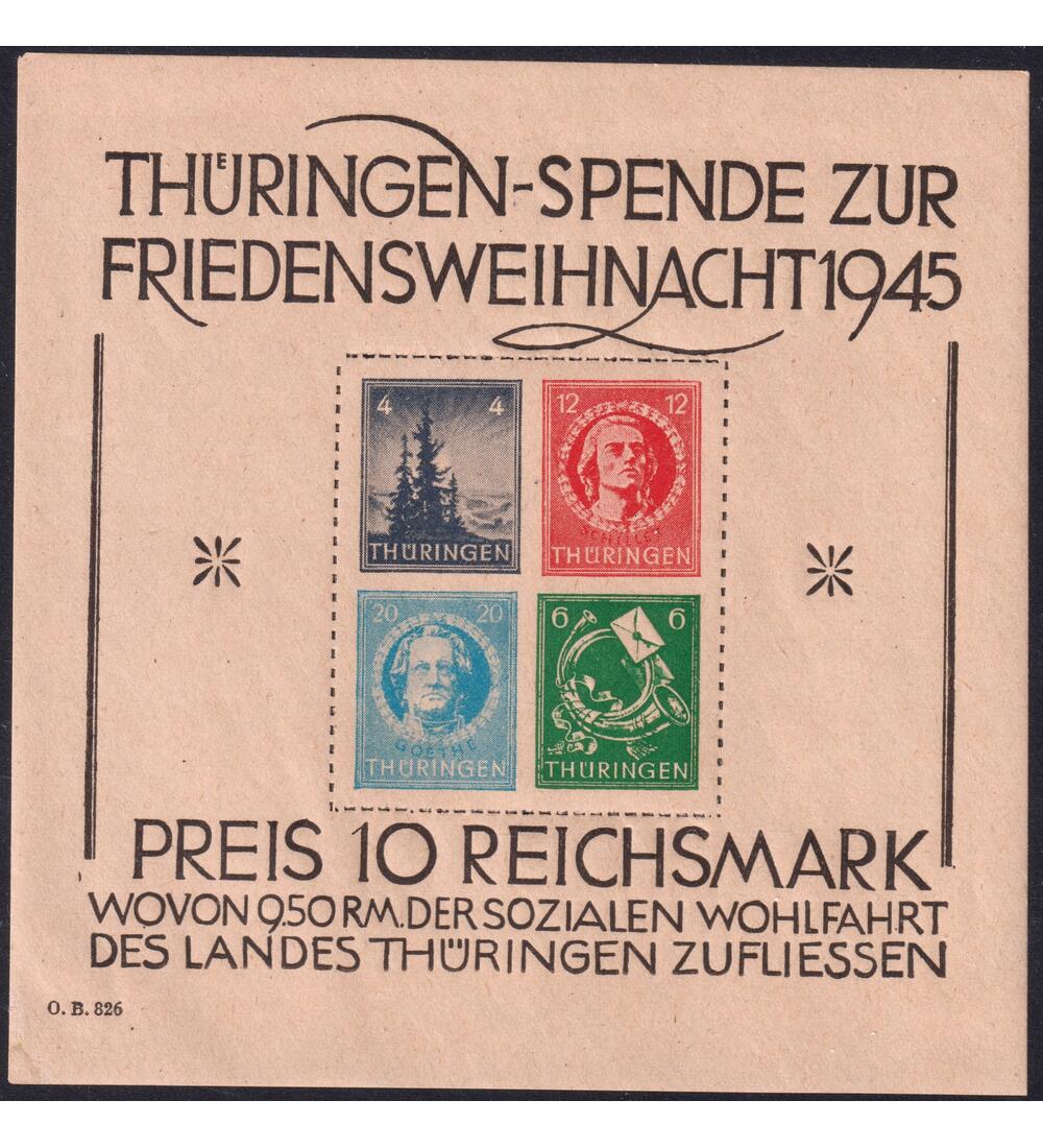 SBZ Block 2 postfrisch mit minimalem Eck-Gummimangel gro�er Weihnachtsblock