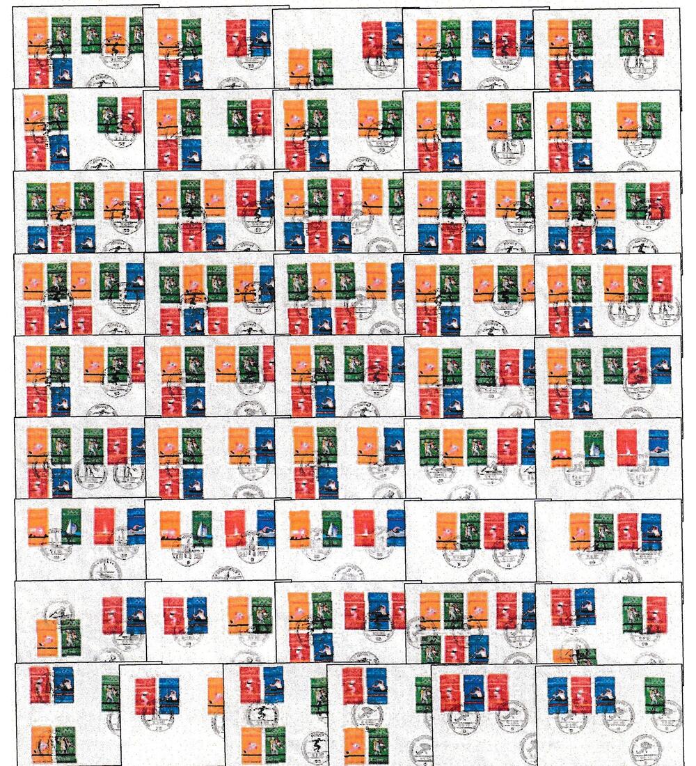 BRD Olympiade 1972 Kollektion von �ber 40 Belegen mit ver. Zusammendrucken