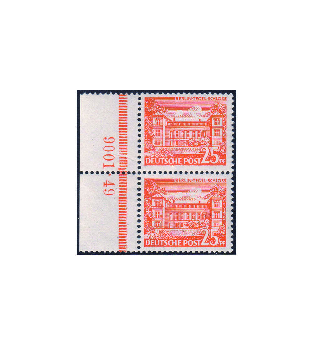 Berlin HAN-Nummer Nr. 50 postfrisches Paar Bauten 1949