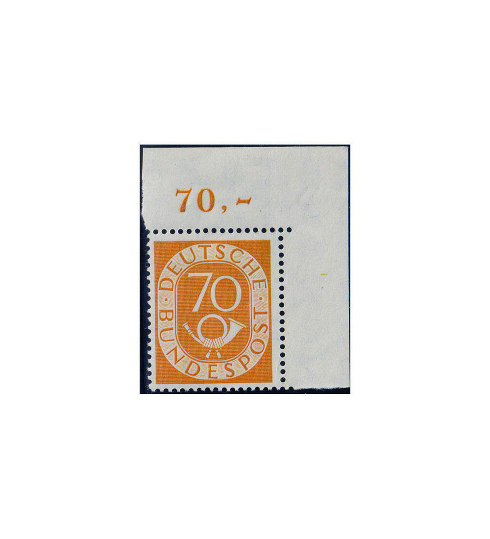 BRD Posthorn Ecke Nr. 136 postfrischer Eckrand oben rechts