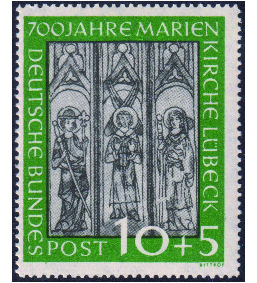 BRD Plattenfehler Nr. 139 II postfrisch L�becker Kirchenfenster