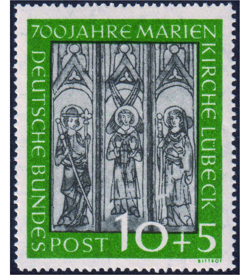 BRD Plattenfehler Nr. 139 III postfrisch L�becker Kirchenfenster