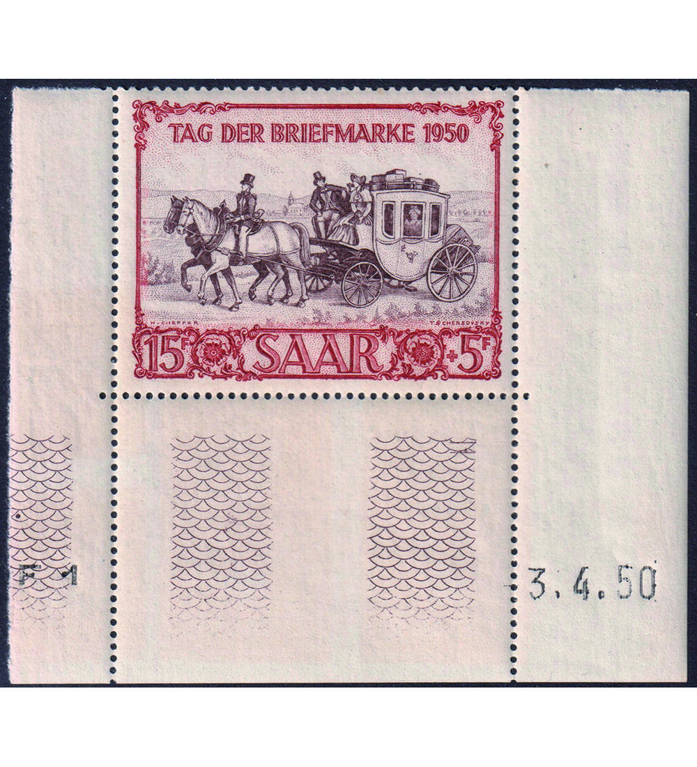 Saar Tag der Marke 1950 Nr. 291 Br postfrisch IBASA - Ausgabe