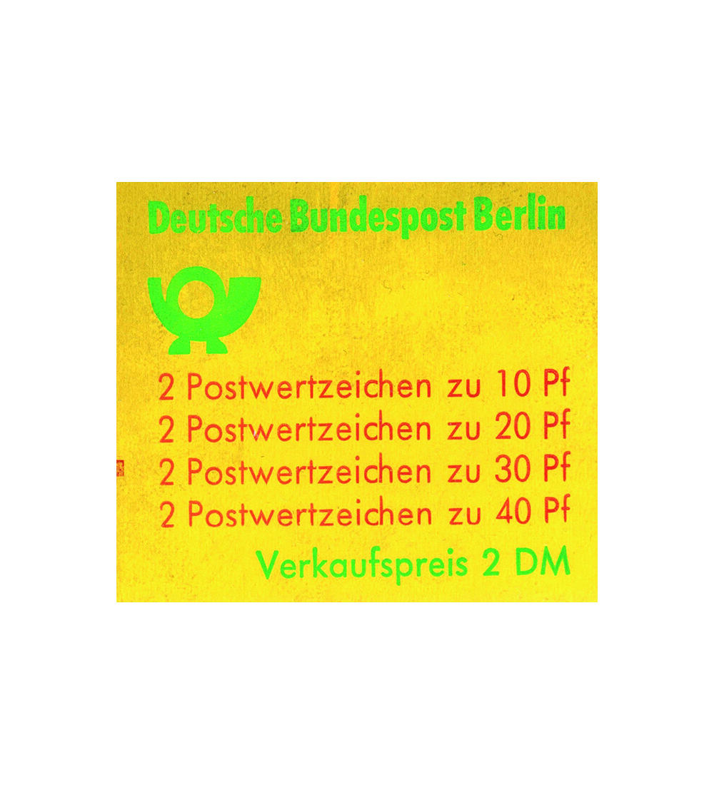 Berlin Markenheft 9 c mit Z�hlbalken postfrisch gepr�ft und signiert
