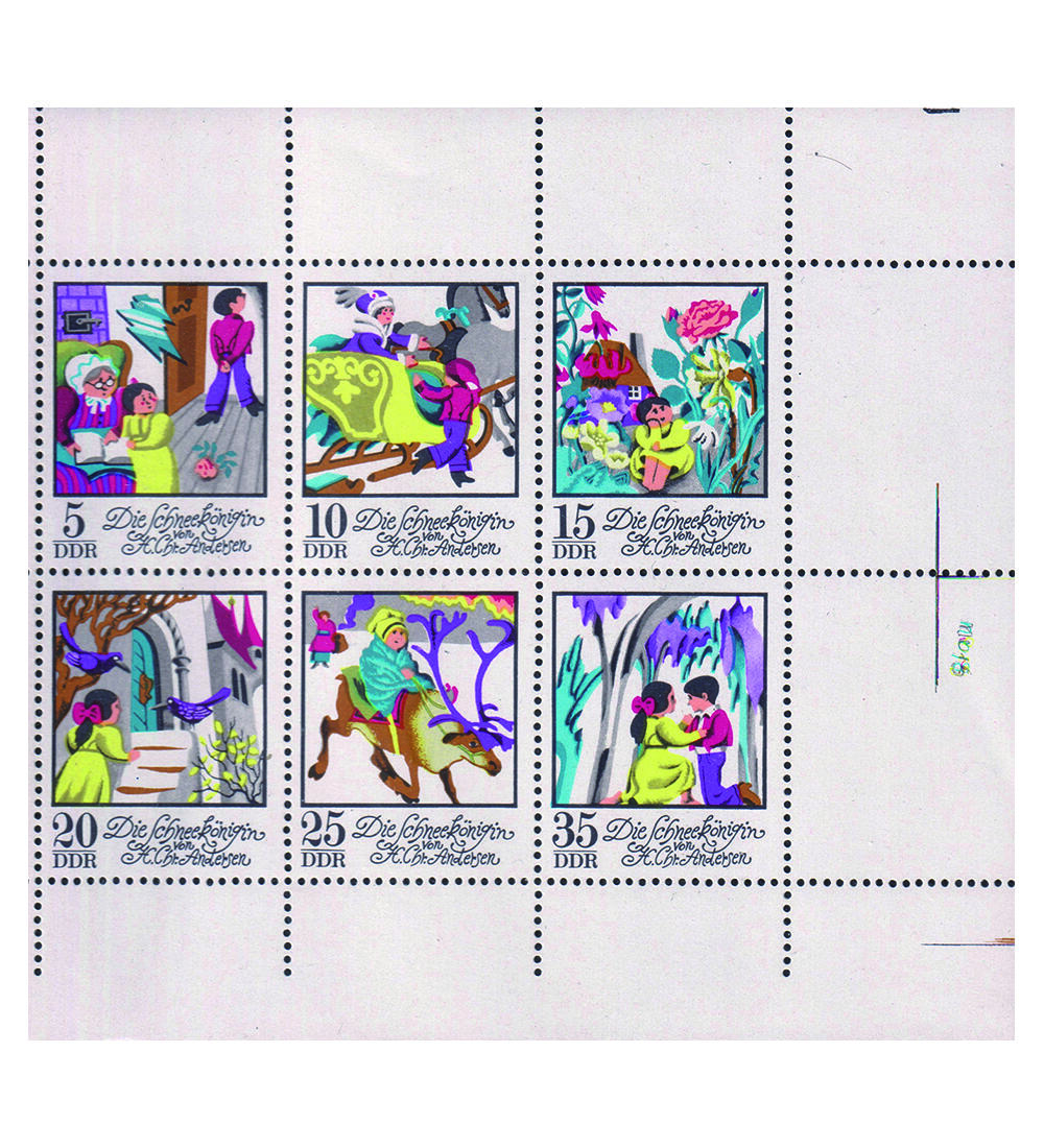 DDR Kleinbogen - Verschnitt Nr. 1801-1806 postfrisch Die Schneek�nigin 1972
