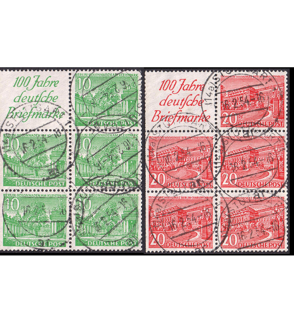 Berlin Heftchbl�tter H-Blatt 1 + 2 rundgestempelt Berliner Bauten 1949