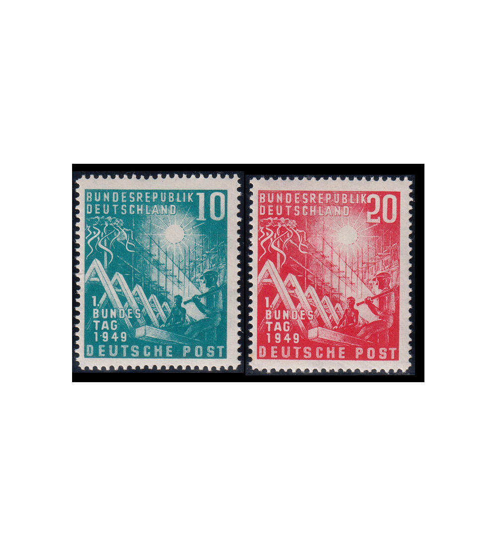 BRD Bundestag-Plattenfehler Nr. 111-112 postfrisch mt Plattenfehler VIII