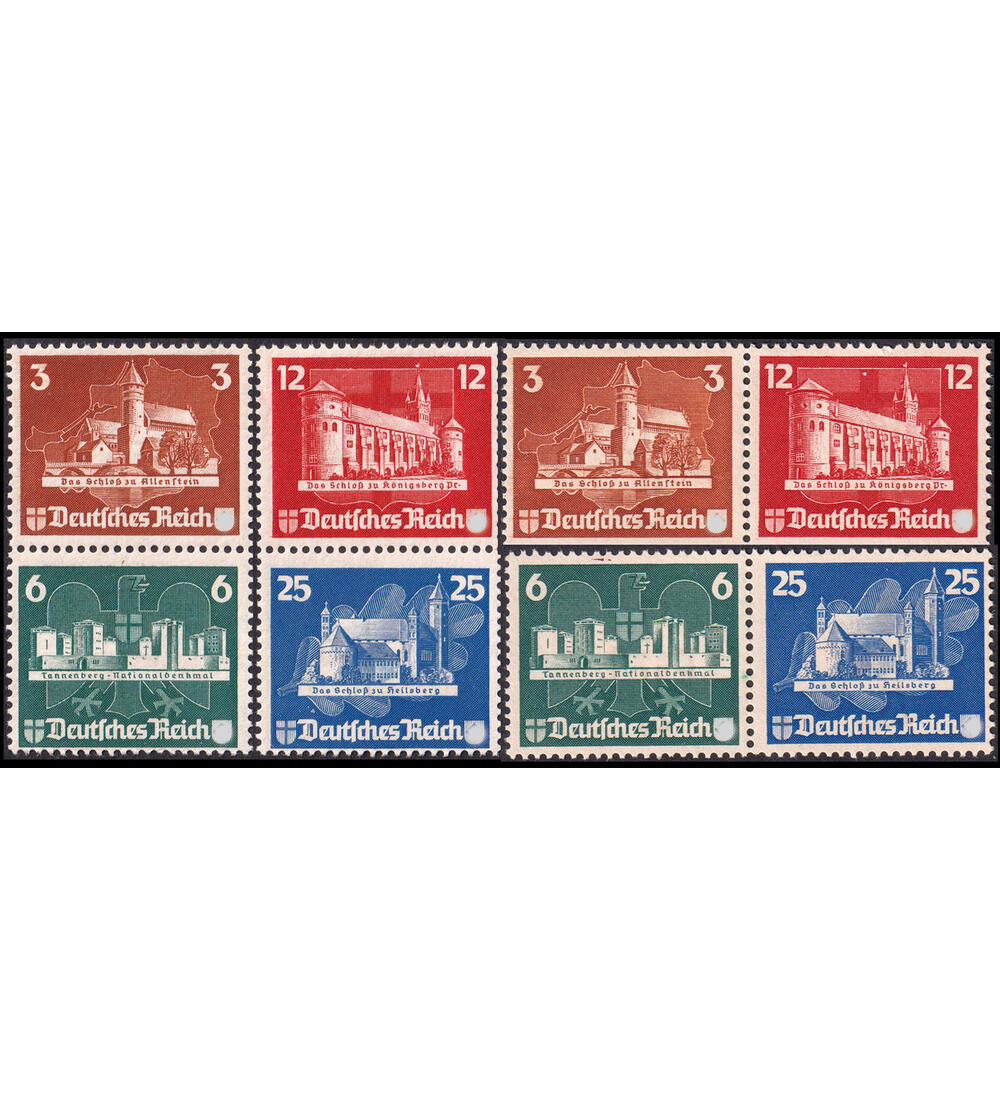 Deutsches Reich Ostropa 1935 ungestempelte Zusammendrucke aus Block 3