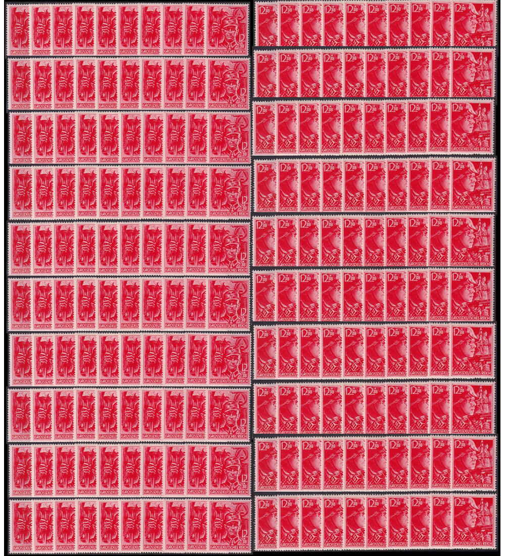 Dt. Reich - 100 Kompletts�tze Nr.909-910 postfrisch SA/SS