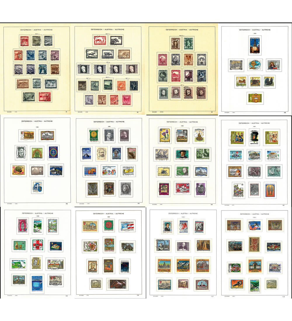 �sterreich - Sammlung von 1945 bis 1991 gestempelt