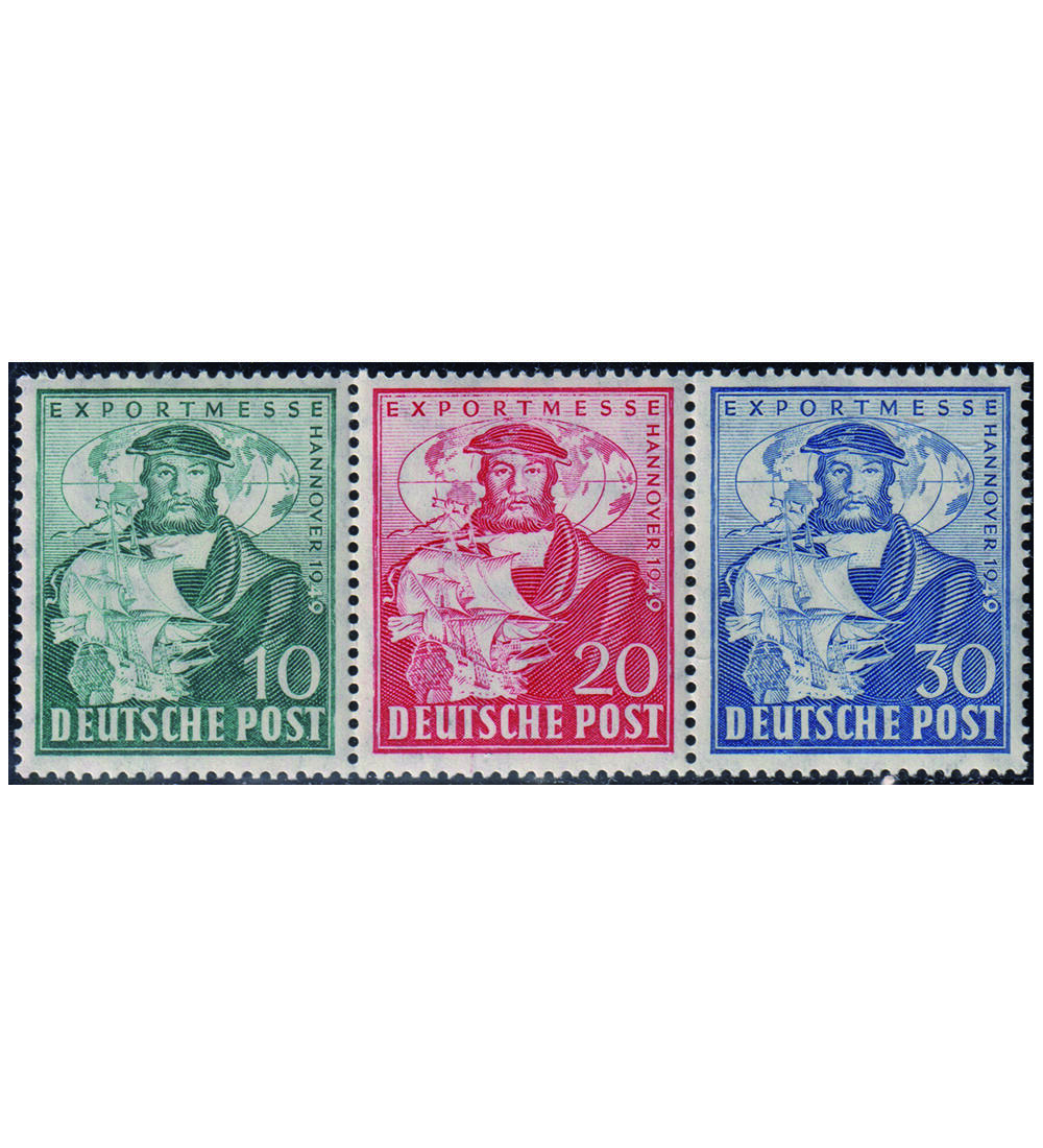 All. Besetzung Exportmesse Nr. 103-105 postfrischer Zusammendruck