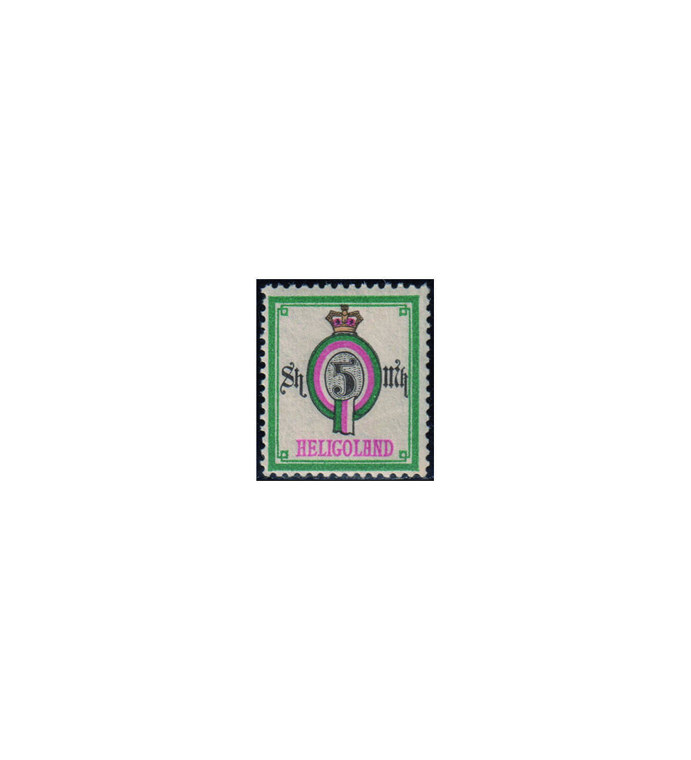 Helgoland Nr. 20 postfrisch Wertziffer im Oval 1879