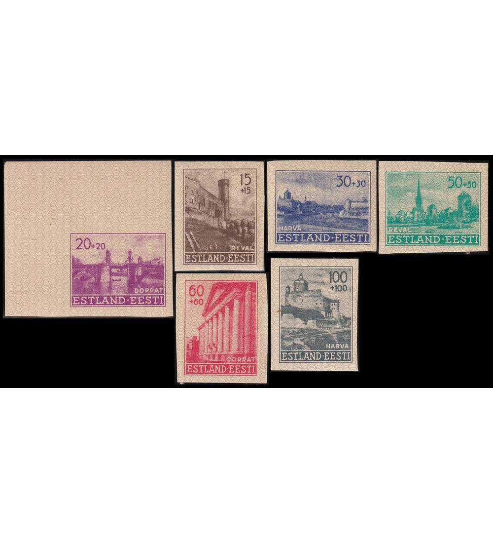 Deutsche Besetzung Estland Nr. 4-9 Ua postfrisch Wiederaufbau 1941