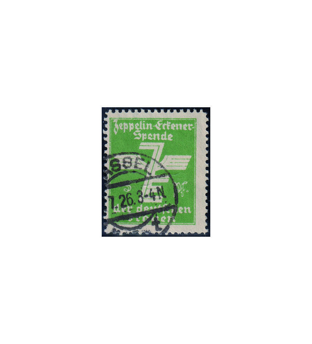 Deutsches Reich Zeppelinpost gestenpelt Kassel 1926 Eckener Spendenmarke