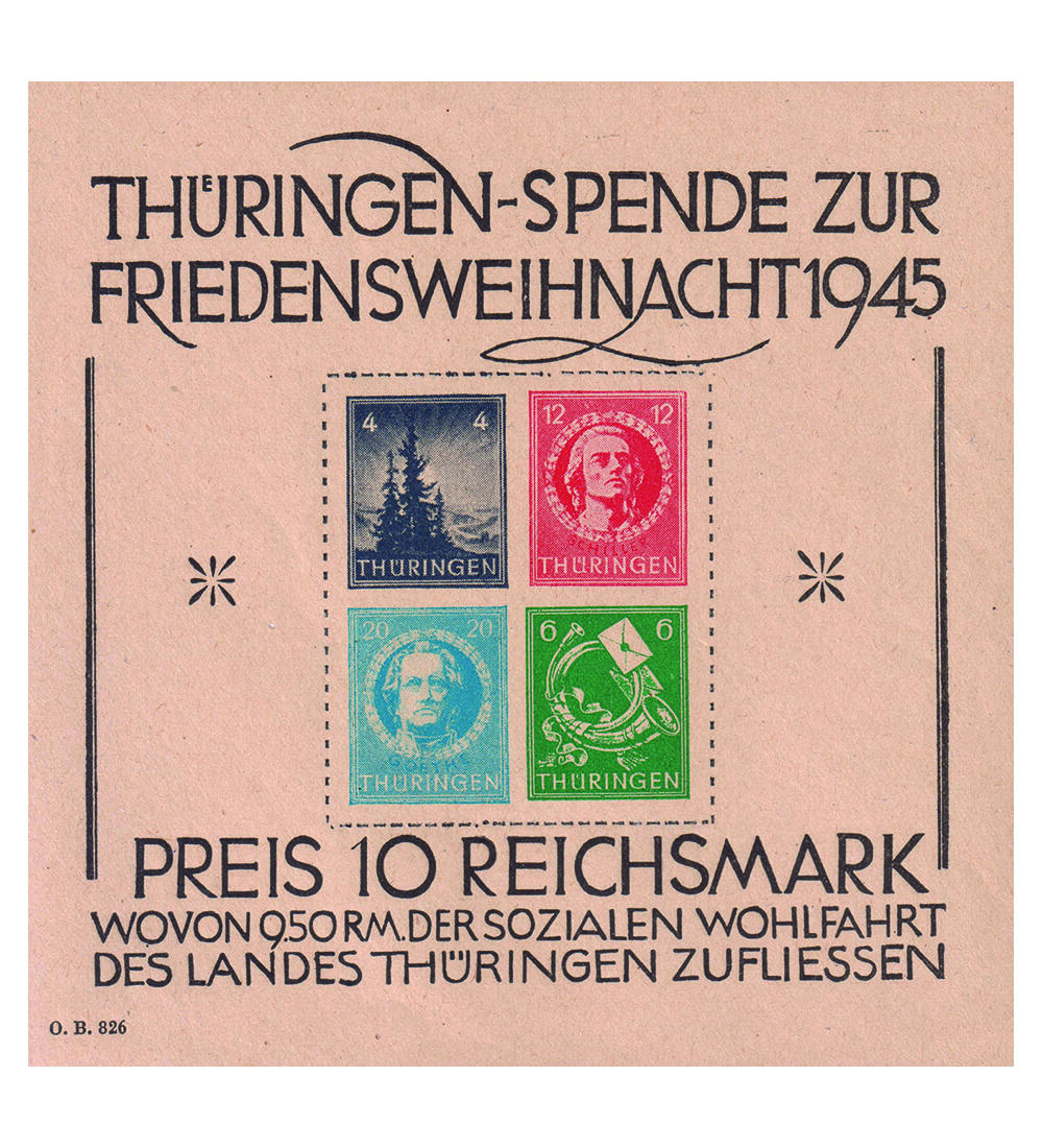 SBZ Block 2 postfrisch mit Farbfotoattest gro�er Weihnachtsblock
