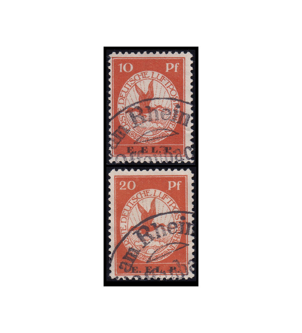 Dt. Reich Flugpost E.EL.P. Nr. V-VI gestempelt, gepr�ft und signiert