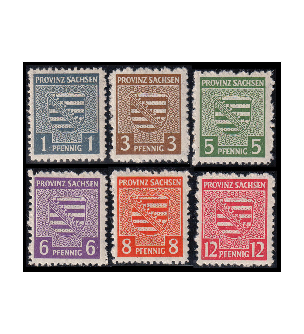 SBZ Wittenberg Nr. 66-71 XA postfrisch gepr. signiert Provinzwappen 1945