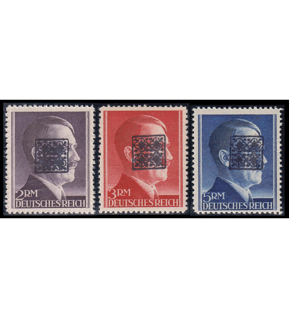 Wurzen Nr. I - III A postfrisch Hitleraufdrucke 2 - 5 Reichsmark