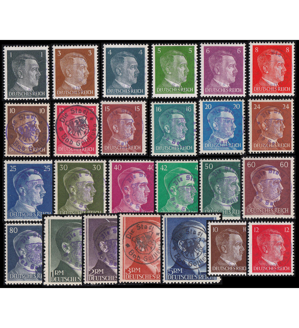 Gottleuba Nr. 1-23 postfrische 1 Pfennig bis 5 Reichsmark H�chstwerte gepr�ft u signiert