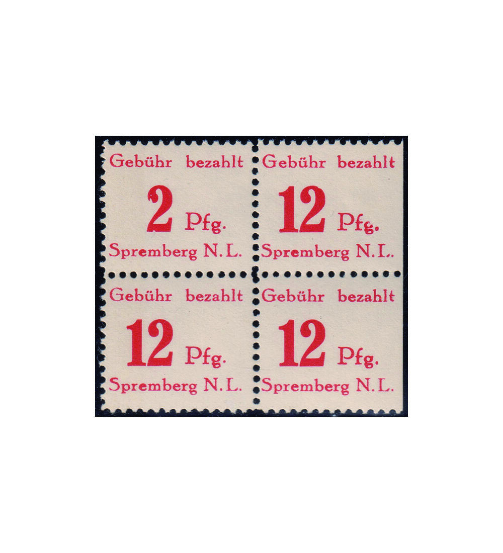Spremberg Nr. 12 A X postfrischer Viererblock