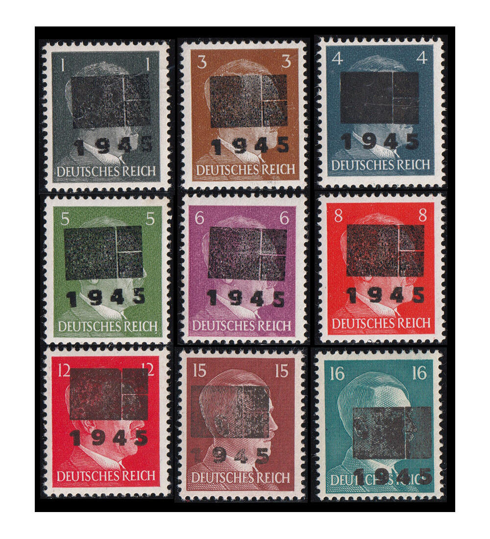 Netzschkau Nr. 1-11 postfrisch ohne Nr. 7 in Aufdrucktyp II b