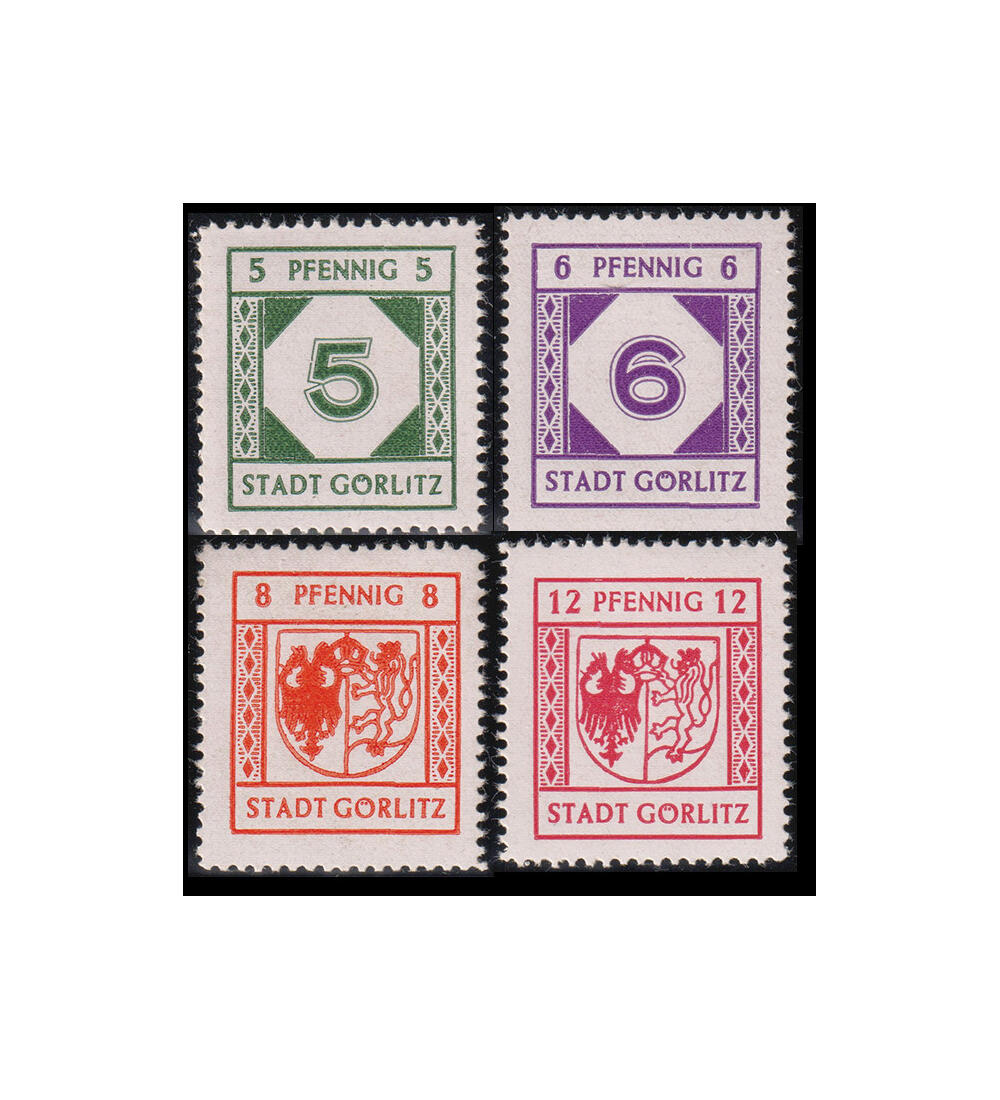 G�rlitz Nr. 9-12 y postfrisch geriffelte Gummierung