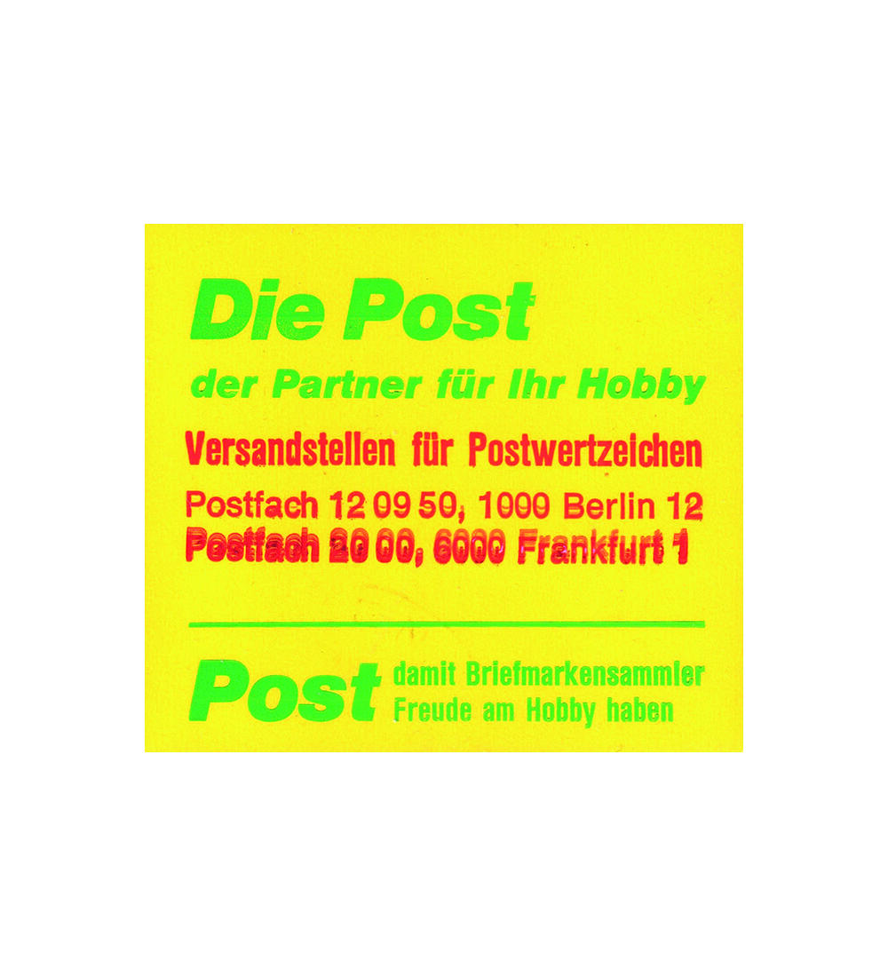 Berlin Markenheftchen Doppeldruck Nr. 11 a postfrisch Burgen und Schl�sser