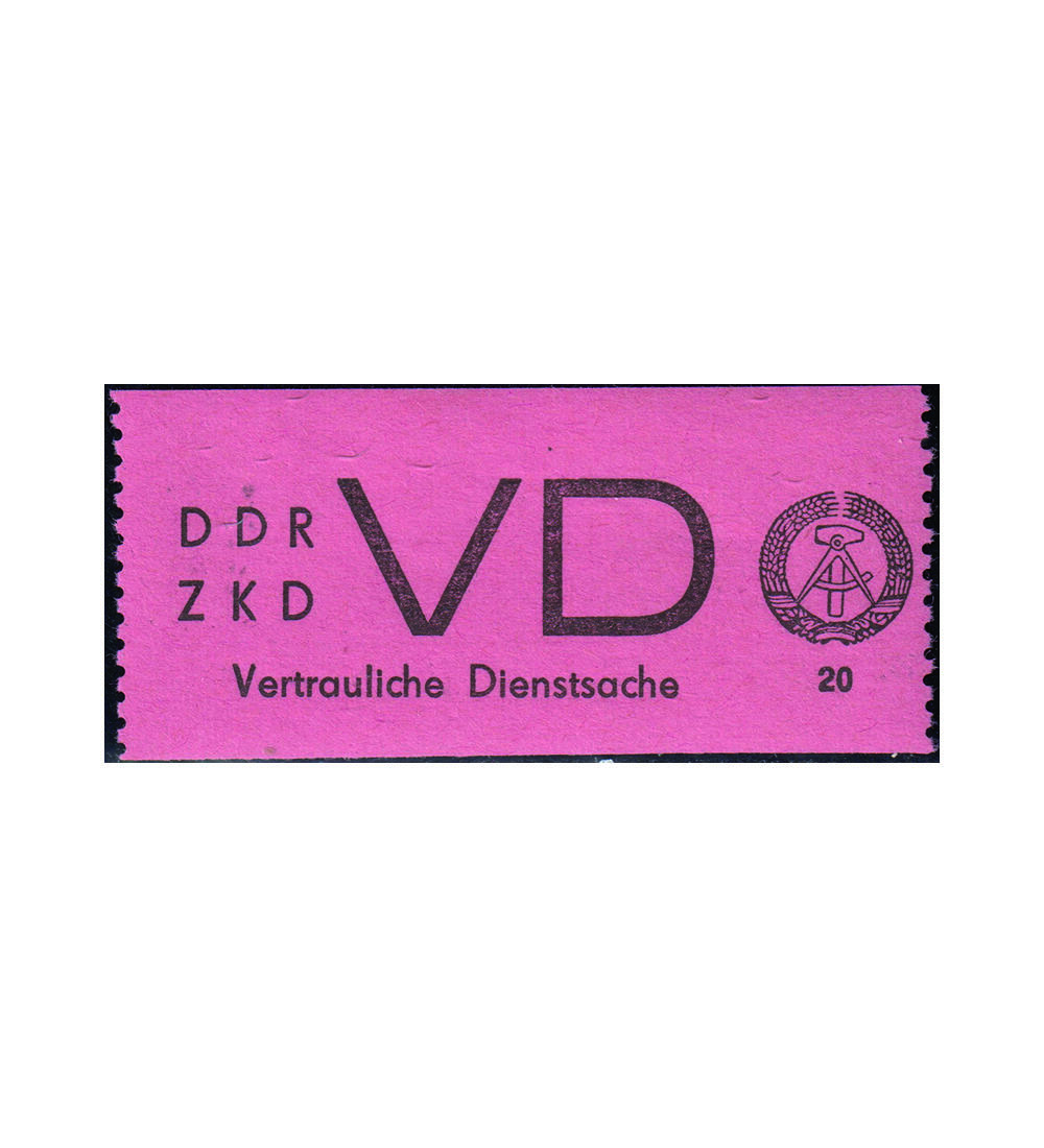 DDR Dienstmarke ZKD Nr. D 2 postfrisch, gepr�ft vertrauliche Dienstsachen