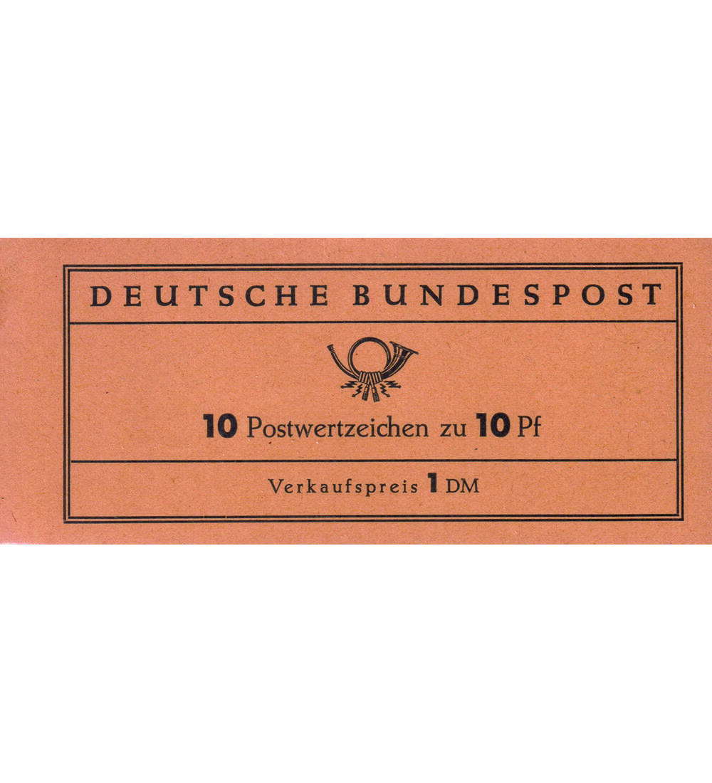 BRD Markenheft Nr. 6 b postfrisch und gepr�ft Heuss-Markenheft-Variante