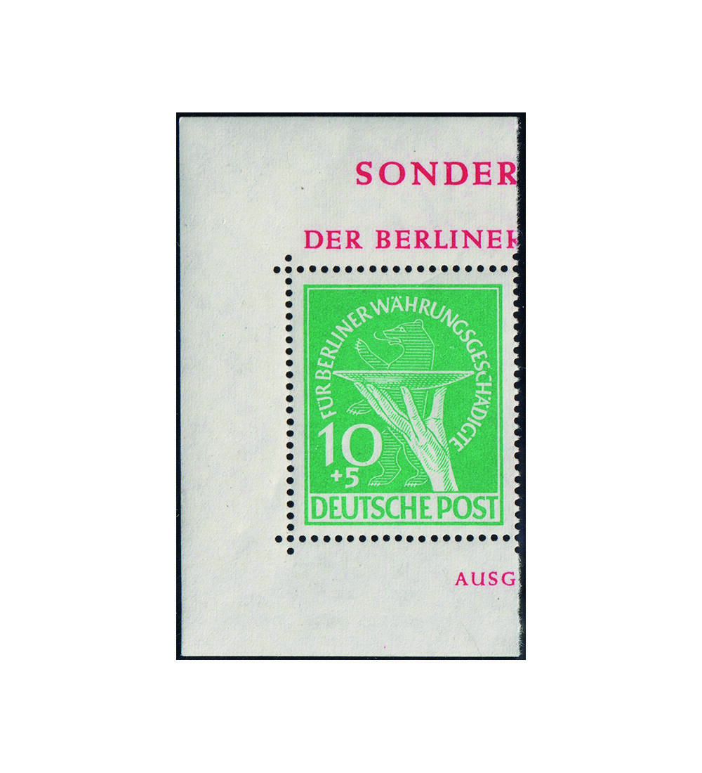 Berlin Plattenfehler Nr. 68 I postfrisch Bruch im C W�hrungsgesch�digte