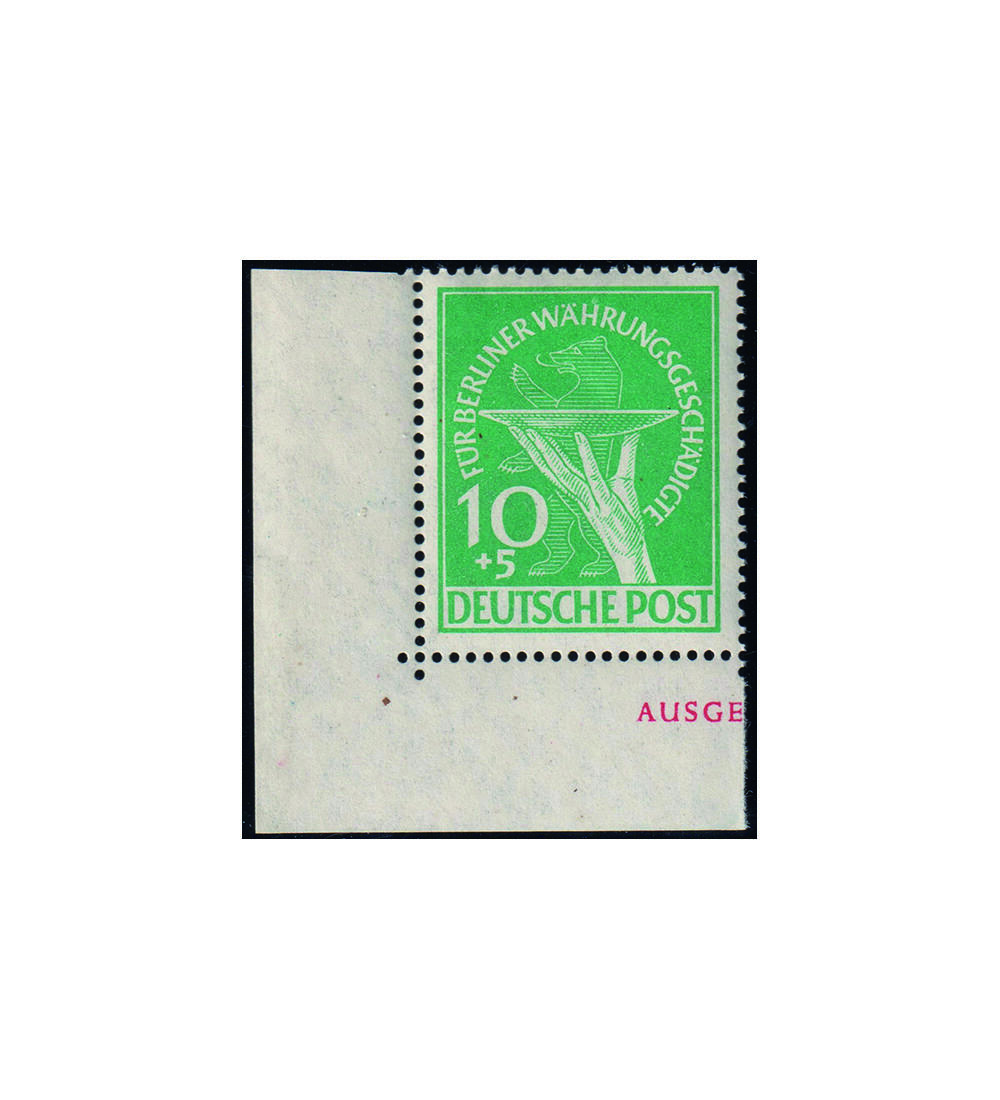 Berlin Plattenfehler Nr 68 III postfrisch gr�ner Punkte rechts...