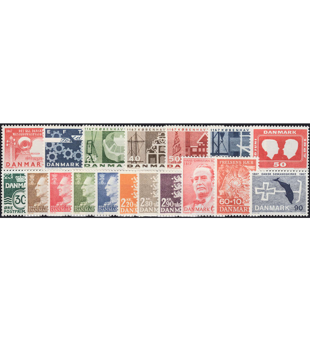 Dnemark 1967 postfrisch Nr. 449-466
