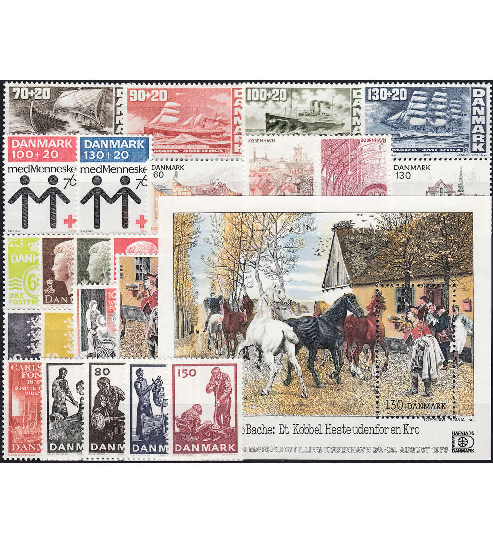 Dnemark 1976 postfrisch Nr. 611-634 Block 3