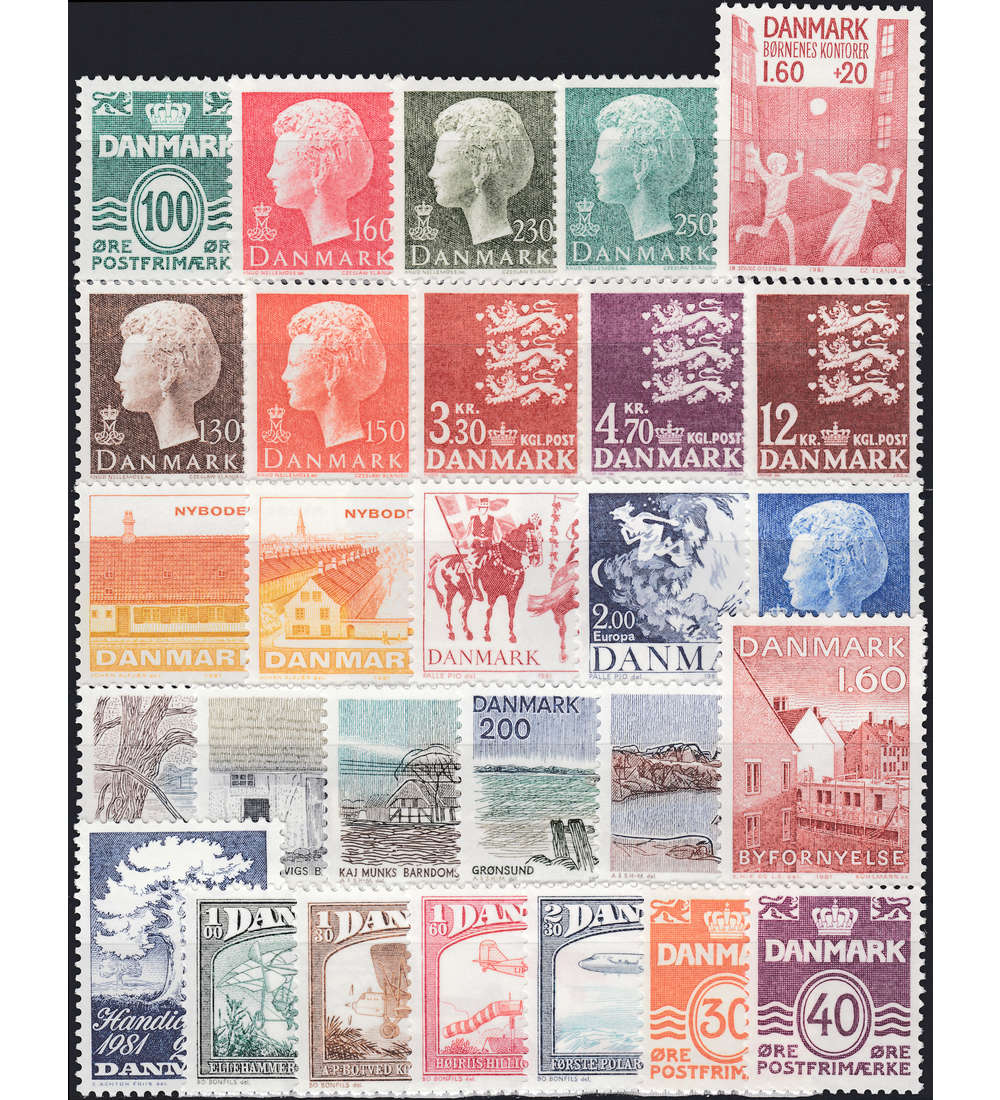 Dnemark 1981 postfrisch Nr. 718-745