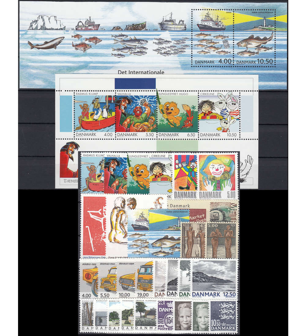 Dnemark 2002 postfrisch ** Nr. 1295-1325 Block 18-19