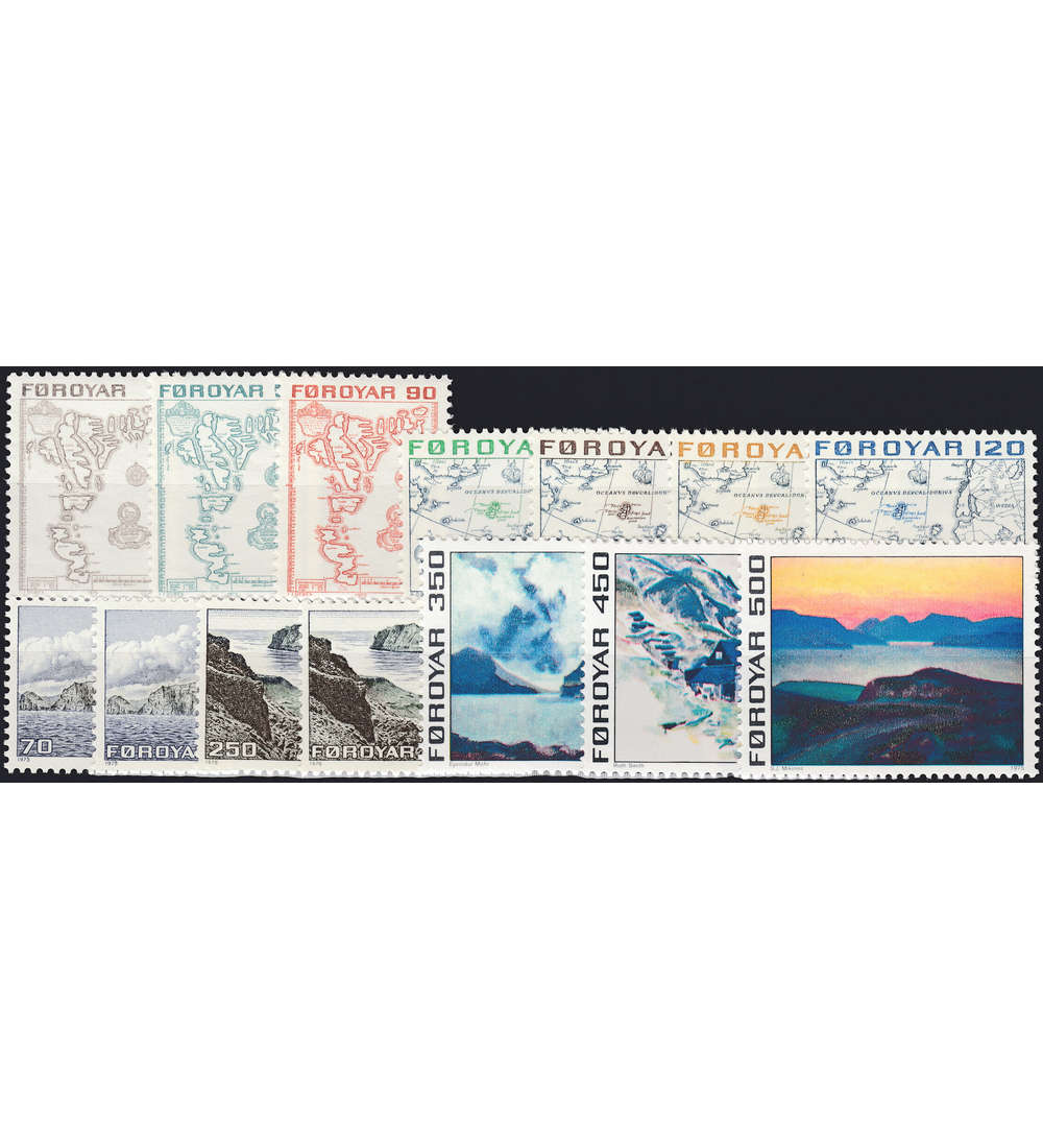 F�r�er 1975 postfrisch Nr. 7-20