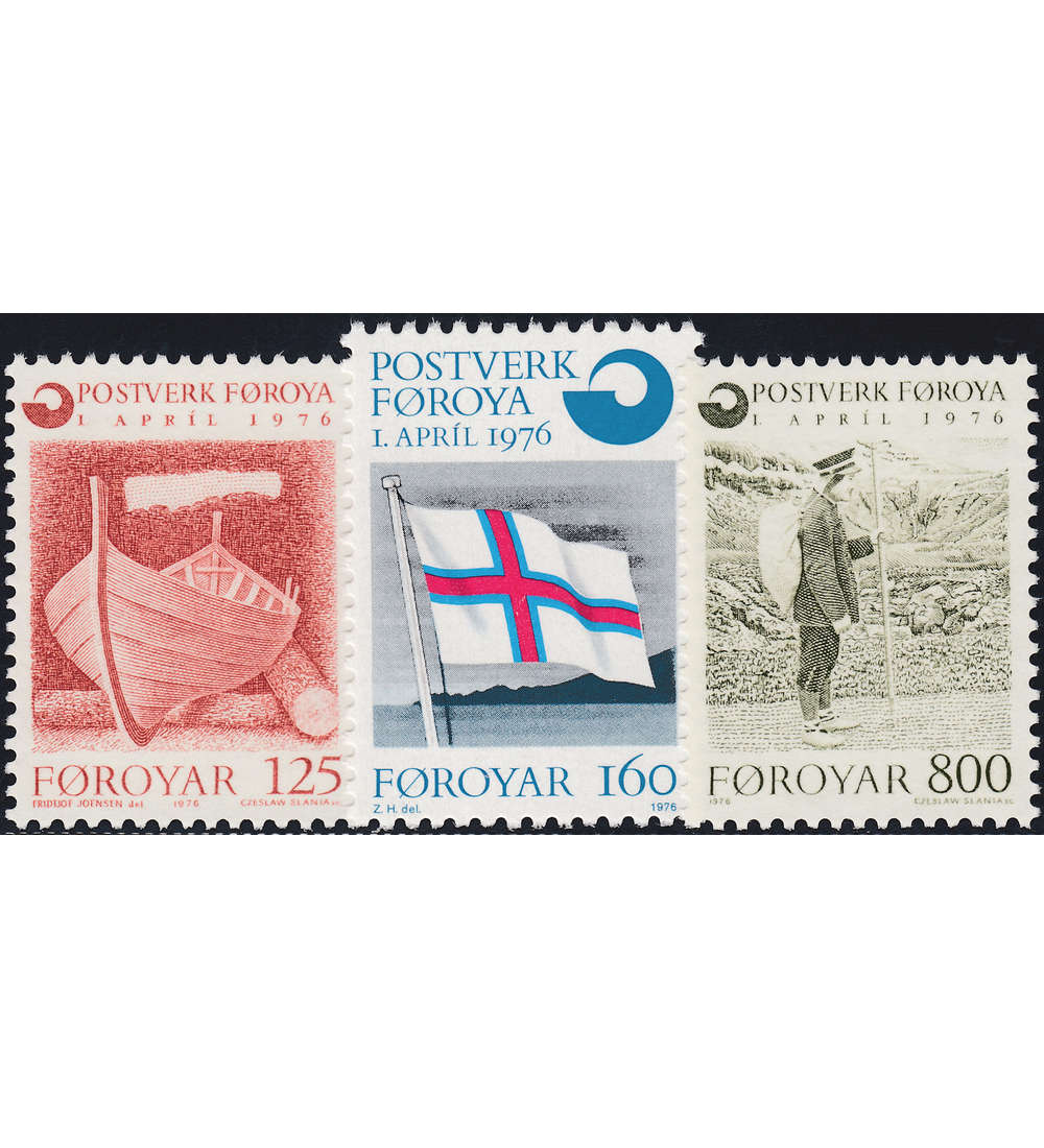 F�r�er 1976 postfrisch Nr. 21-23